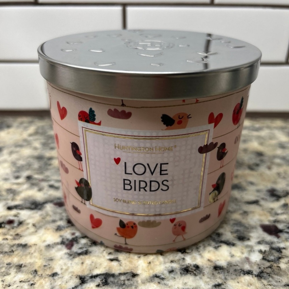 “LOVE BIRDS”  Huntington Home (Aldi) 3-Wick